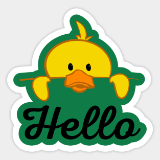 Peeking Duck Sticker